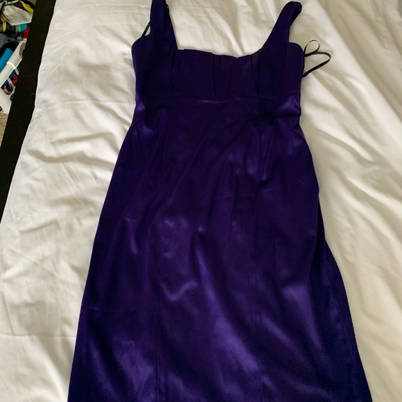 calvin klein purple satin dress Calvin Klein Cocktail Dress Size 10- Violet Satin (New With Tags)